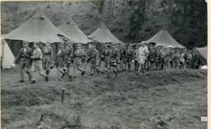 Harcerze na obozie na Kocierzu Rychwałdzkim, 1959